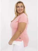 Bluzka RV BZ model 21072629 brzoskwiniowy - FPrice Bluzka RV BZ model 21072629 brzoskwiniowy - FPrice