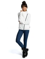 model 15097749 Mikina na zip ecru barva - BeWear