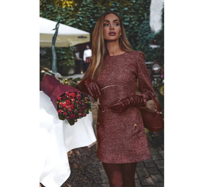 mini šaty bordó model 21295888 - Moe