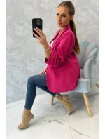 Bunda s chlopňou elegantná fuchsiová