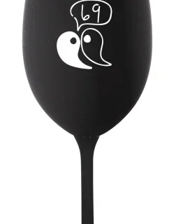 69 - černá sklenice na víno 350 ml