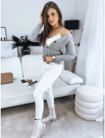 RIGLA dámsky svetlosivý sveter FashionStreet MY1635