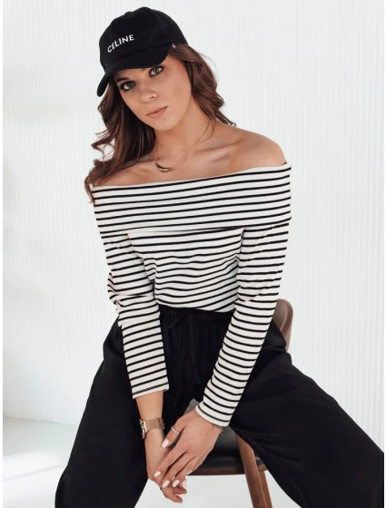 Dámská pruhovaná halenka černá Dstreet model 21972894 - FashionStreet