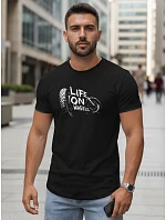 Pánske tričko Life on Wheels čierne FashionStreet NX5016R