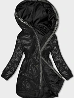 Dámska bunda s ozdobným prešívaním S'West black (B8146-1)