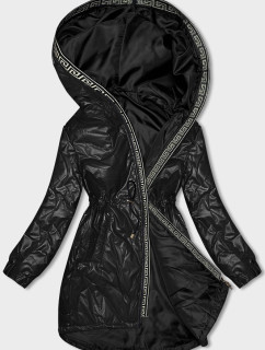 Černá dámská bunda s ozdobným prošíváním S'West (B8146-1)
