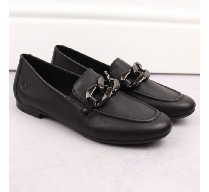 Remonte W RKR645 čierna kožená pohodlná poltopánka na retiazke Remonte W RKR645 čierna kožená pohodlná poltopánka na retiazke