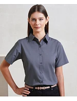 PR 302 Popelínová halenka s krátkým rukávem model 22482740 black - Premier PR 302 Popelínová halenka s krátkým rukávem model 22482740 black - Premier