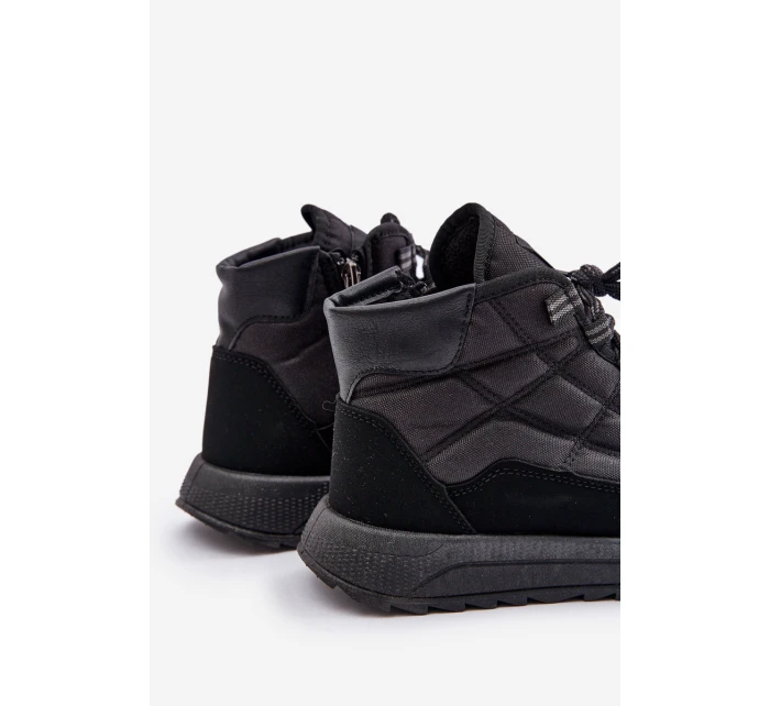 Zateplené Pánské Zimní Boty Šněrovací Progress model 21677011 Černé - Boto Zateplené Pánské Zimní Boty Šněrovací Progress model 21677011 Černé - Boto