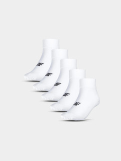 Pánske voľnočasové členkové ponožky (5pack) 4F - biele