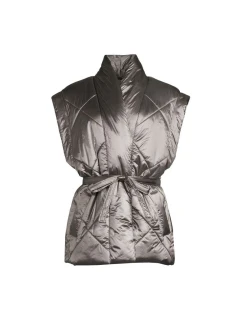 CASALL Mellow Wrap Quilt Vest sivá