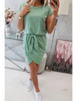 Šaty s obálkou dole tmavo mätové