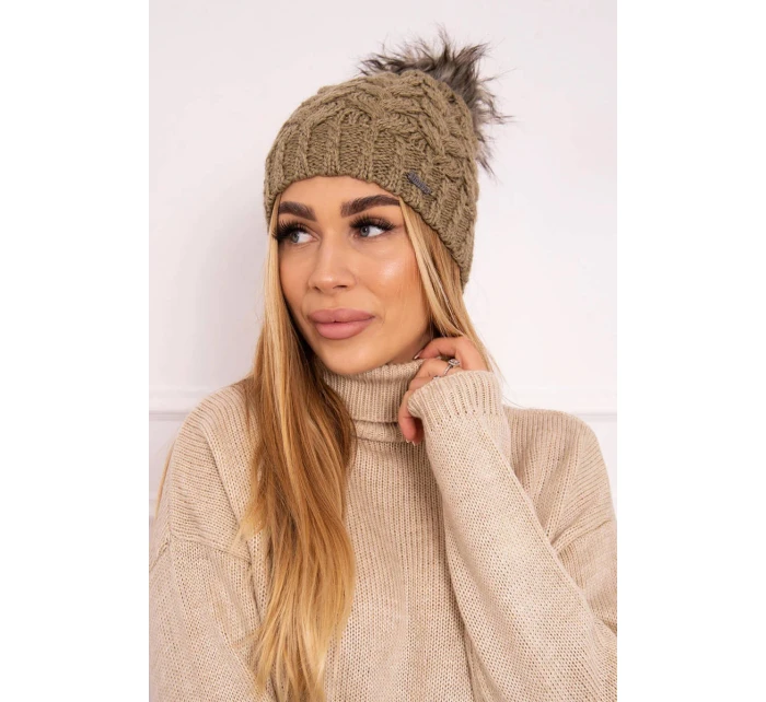 Fleecová čiapka Daria K217 light khaki