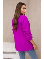 Bunda s chlopňou elegantná fialová Bunda s chlopňou elegantná fialová