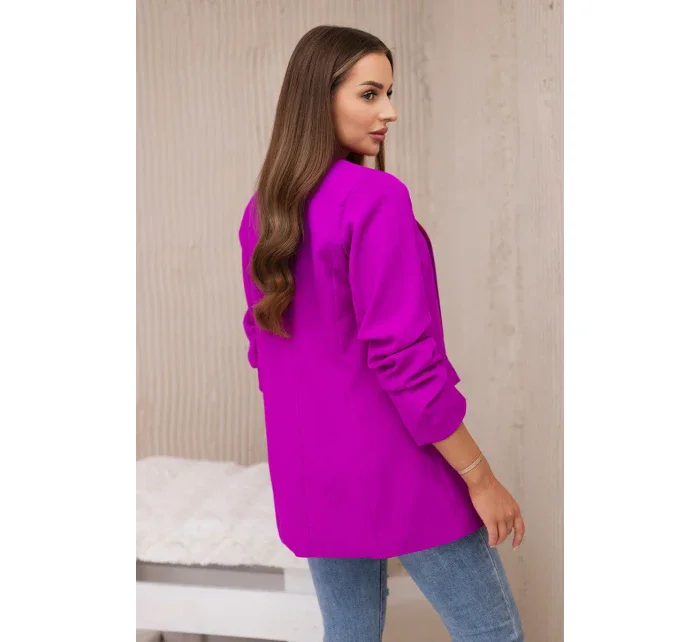 Bunda s chlopňou elegantná fialová Bunda s chlopňou elegantná fialová