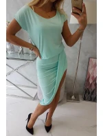 Mätové asymetrické šaty Mätové asymetrické šaty