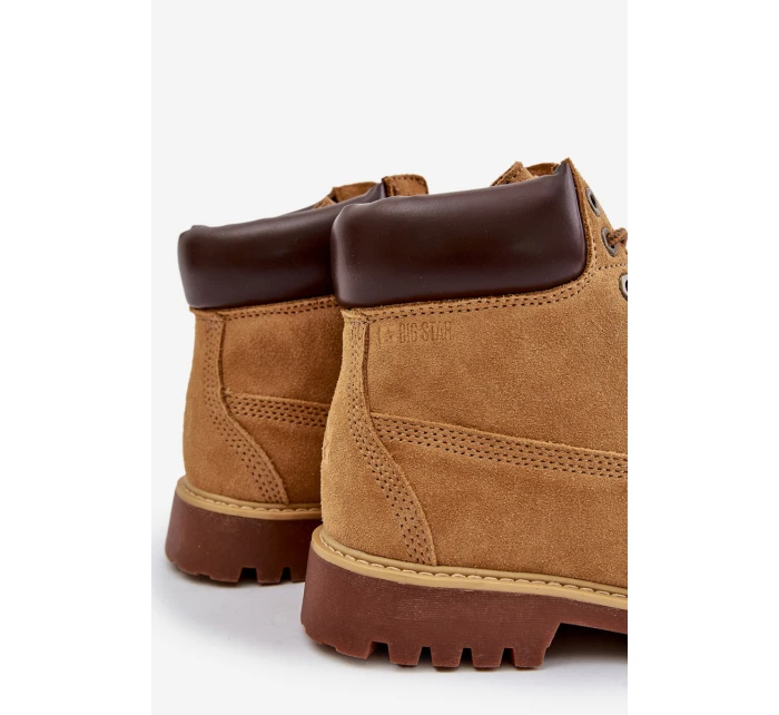 Zamszowe Ocieplane Trapery Męskie Big Star OO174136 HI-POLY SYSTEM Camel