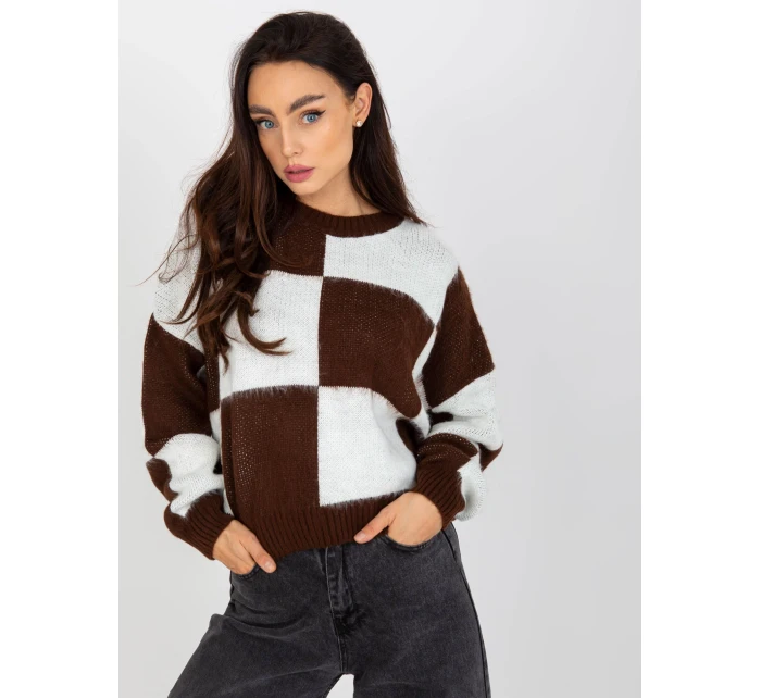 Jumper EM SW 1034 01.91 bielo-hnedý Jumper EM SW 1034 01.91 bielo-hnedý