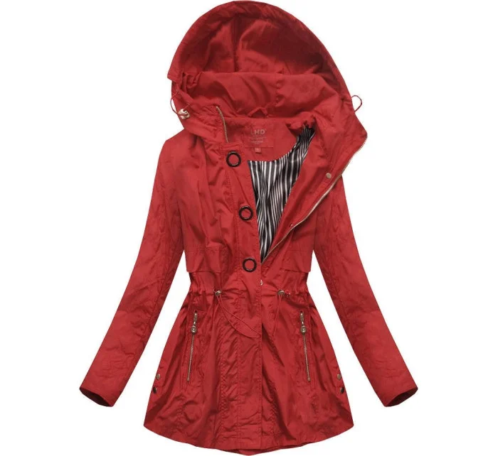 Krátká červená bunda typu parka model 8237759 - LHD