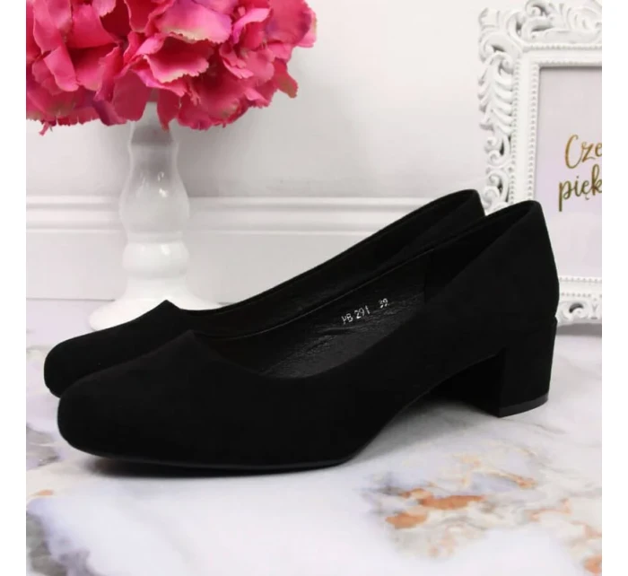 W černé semišové lodičky s model 19443130 - SERGIO LEONE