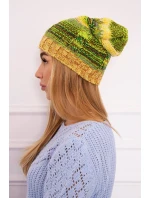 Fleecová čiapka Klaudia K255 neon green+yellow