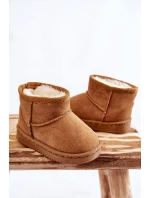 Dětské Teplé Sněhule Semišové Velbloud model 21602949 - Boto Dětské Teplé Sněhule Semišové Velbloud model 21602949 - Boto