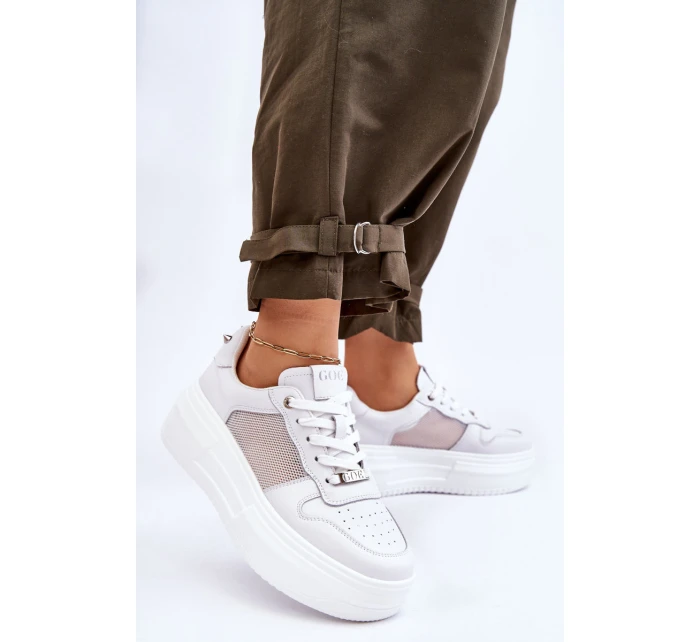 Dámské klasické sportovní boty model 21611259 Bíle - Goe