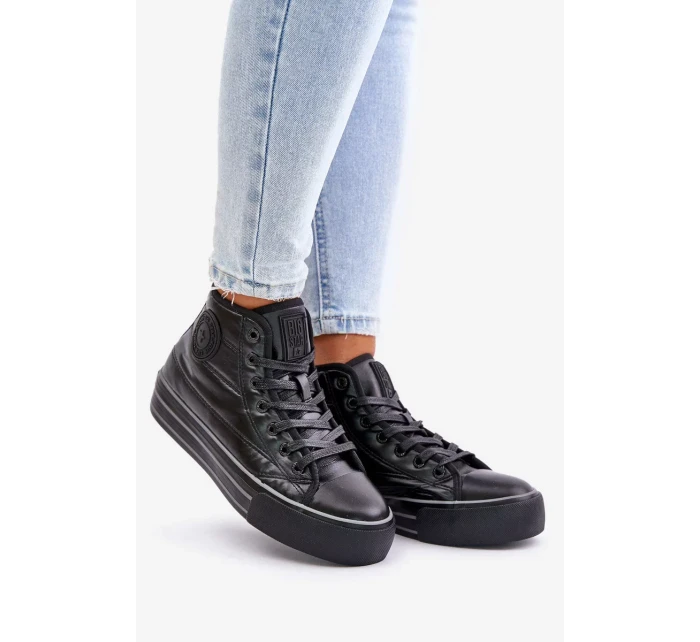 Zateplené dámske tenisky na platforme Black Zateplené dámske tenisky na platforme Black