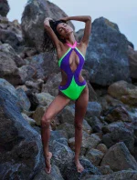 Rozžiarené jednodielne plavky Playa Norte - Obsessive