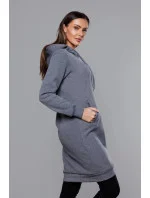 Tmavě šedá dlouhá tepláková mikina model 17793364 - J.STYLE Tmavě šedá dlouhá tepláková mikina model 17793364 - J.STYLE