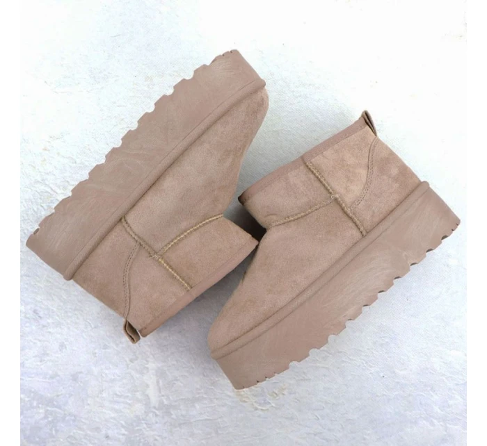 Dámské sněhule semišové béžové model 21906196 - Potocki Dámské sněhule semišové béžové model 21906196 - Potocki