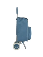 NÁKUPNÁ TAŠKA NA KOLIESKACH S RÁMOM 40L MODRÁ