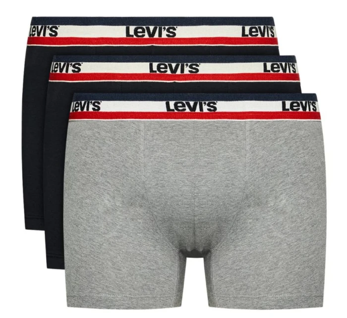 Pánske boxerky 3Pack 37149-0544 black/grey - Levi's Pánske boxerky 3Pack 37149-0544 black/grey - Levi's