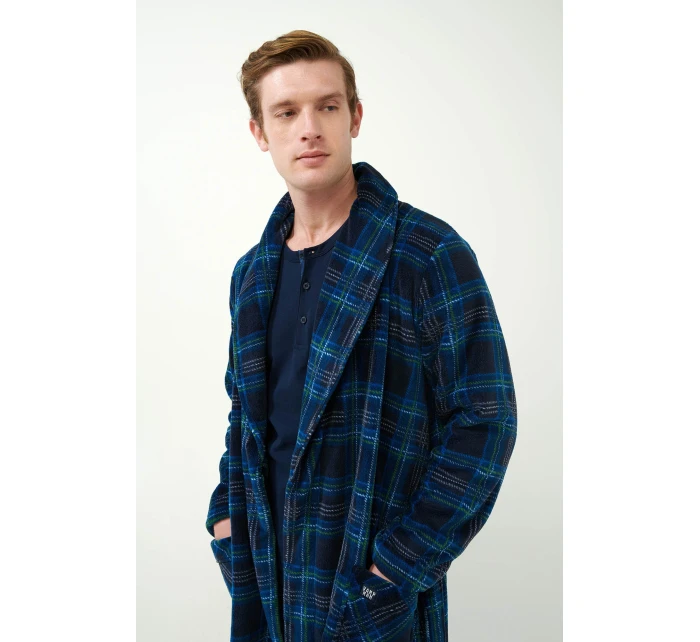 Vamp - Pánsky kockovaný župan 21628 - Vamp Vamp - Pánsky kockovaný župan 21628 - Vamp