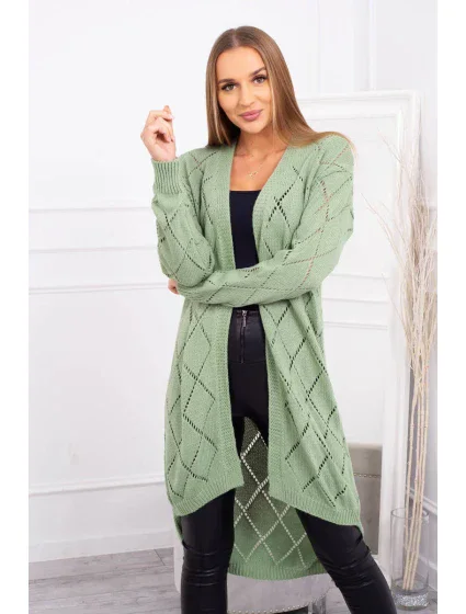 Svetr s geometrickým vzorem tmavě mátový Svetr s geometrickým vzorem tmavě mátový