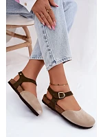 Dámske semišové kožené sandále s uzavretou špičkou Maciejka H7365-04 beige Dámske semišové kožené sandále s uzavretou špičkou Maciejka H7365-04 beige
