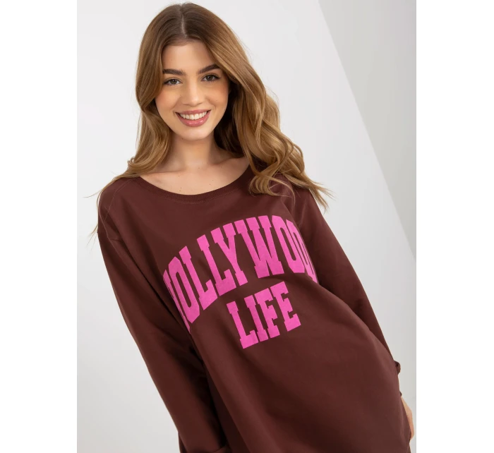 Mikina VI BL 3102.01P tmavo hnedá Mikina VI BL 3102.01P tmavo hnedá