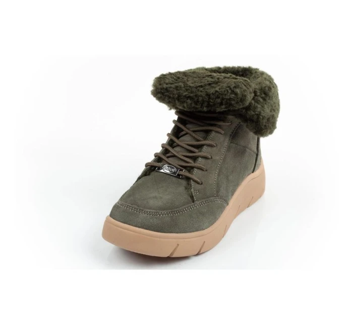 Dámska členková obuv F30232 1020 400Tmavo zelená s hnedou - Scholl