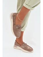 Semišové poltopánky 26PB18 beige - Jezzi