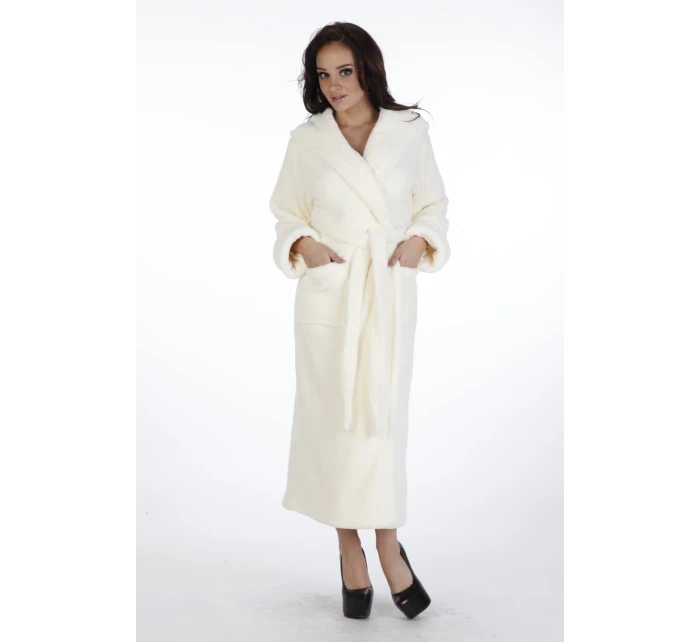 Dlouhý dámský župan s kapucí model 16115315 LUNA II - De Lafense