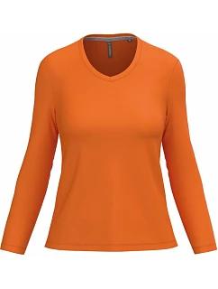 Kariban K 382 Dámske tričko s výstrihom do V a dlhými rukávmi 20.K382 oranžové