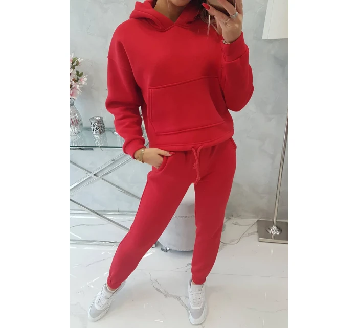 Souprava s podšívkou a zavazováním na červená model 18747973 - K-Fashion Souprava s podšívkou a zavazováním na červená model 18747973 - K-Fashion