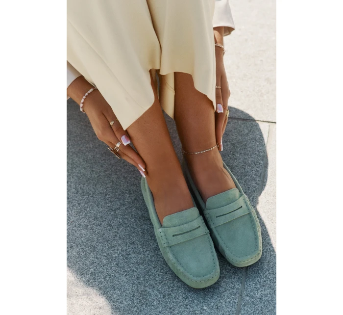 Dámské Semišové Mokasíny Big Star model 21693792 Zelené - Big Star Shoes