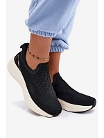Dámské nazouvací tenisky Materiálové  Černé model 22133445 - Kobbo