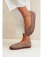 Dámské baleríny Barefoot Taupe Hollin