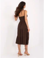 Sukienka MI SK model 21191043 ciemny brązowy - FPrice Sukienka MI SK model 21191043 ciemny brązowy - FPrice