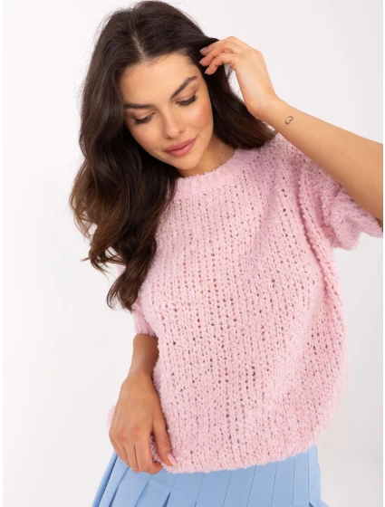 Sweter MI SW model 20863097 jasny różowy - FPrice Sweter MI SW model 20863097 jasny różowy - FPrice