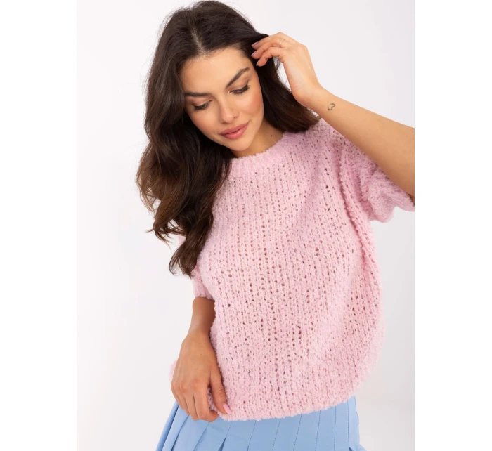 Sweter MI SW model 20863097 jasny różowy - FPrice Sweter MI SW model 20863097 jasny różowy - FPrice