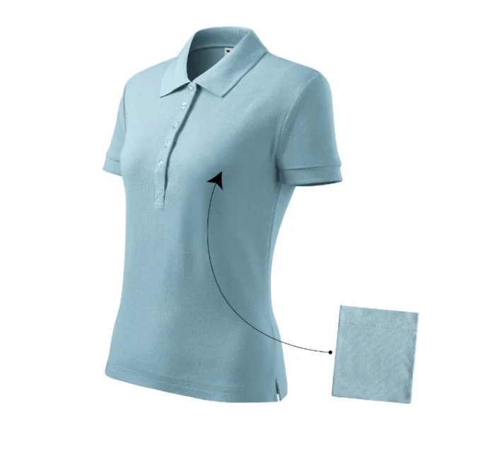 Bavlnené dámske polo tričko sky blue