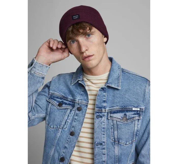 Jack & Jones Jacdna Beanie Noos M 12092815 burgundy pánske